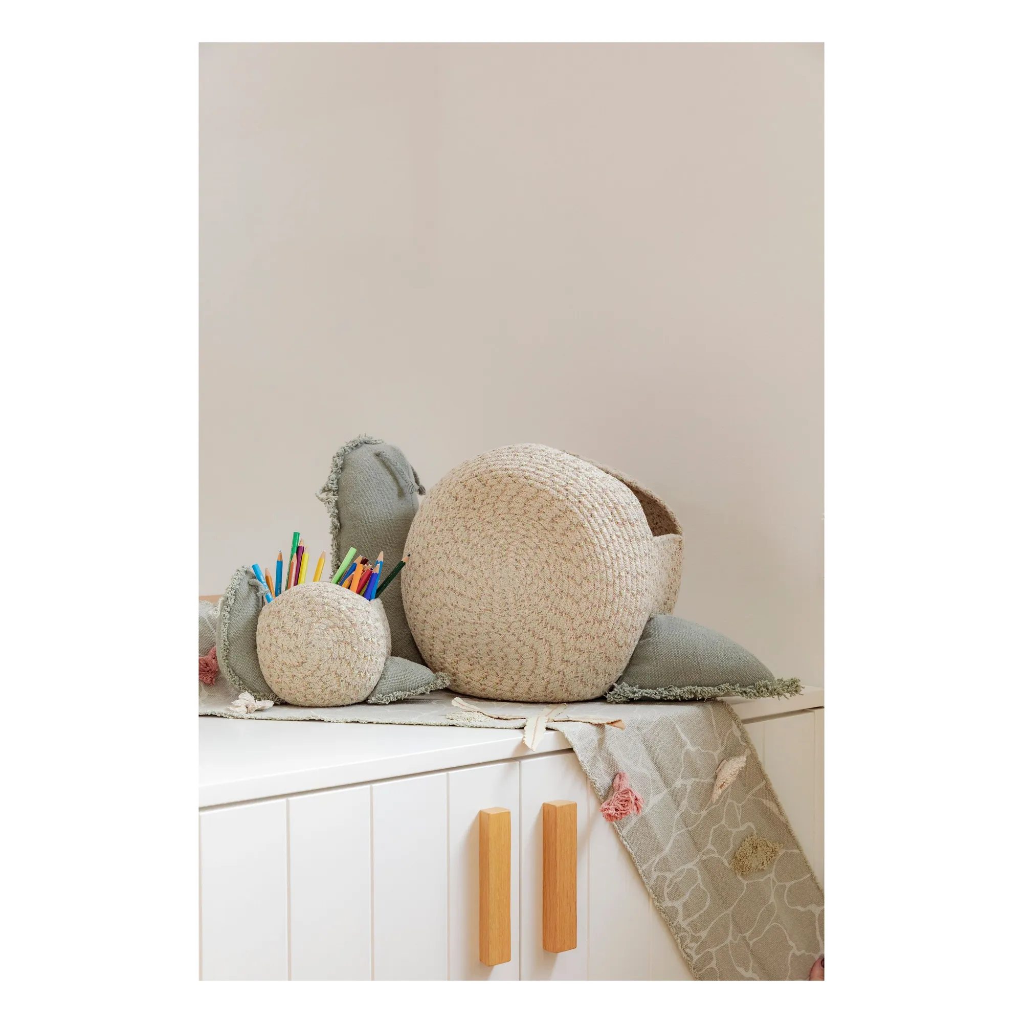 Panier de rangement Escargot | Beige- Image produit n°3