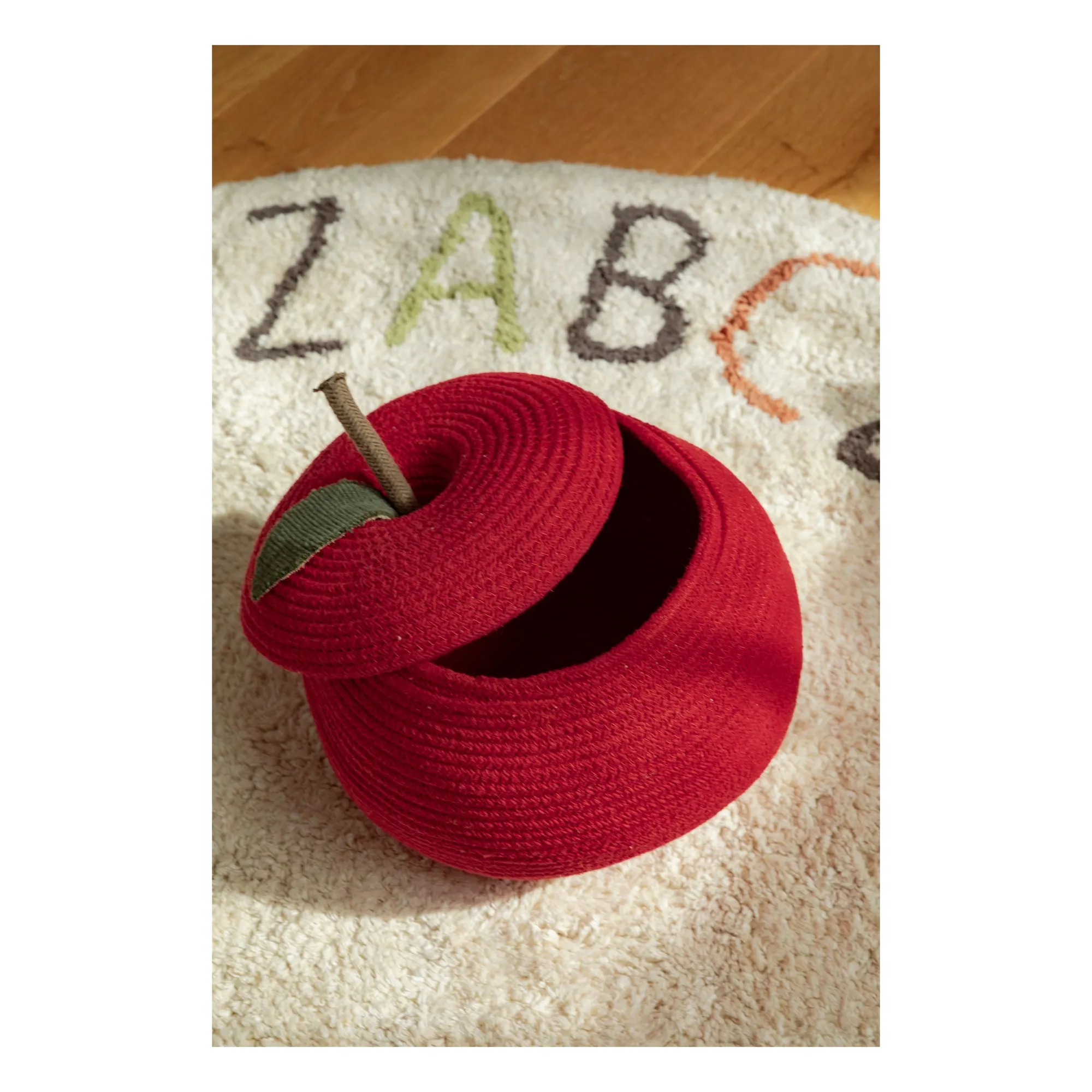 Panier de rangement Pomme | Rouge- Image produit n°1