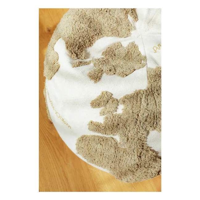 Pouf World map | Vert kaki