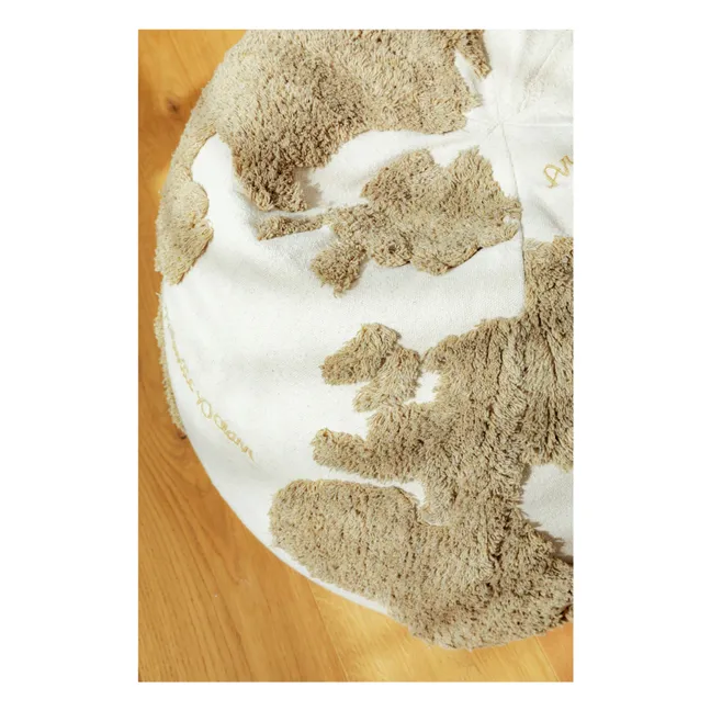 Puff mapamundi | Verde Kaki