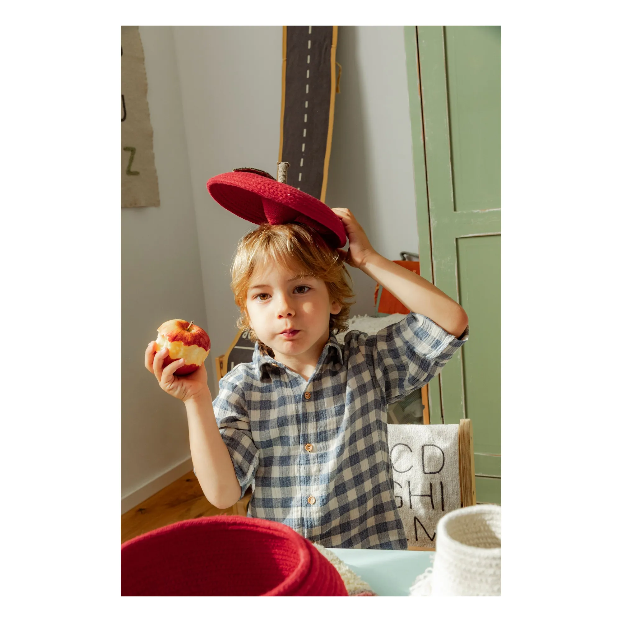Panier de rangement Pomme | Rouge- Image produit n°7
