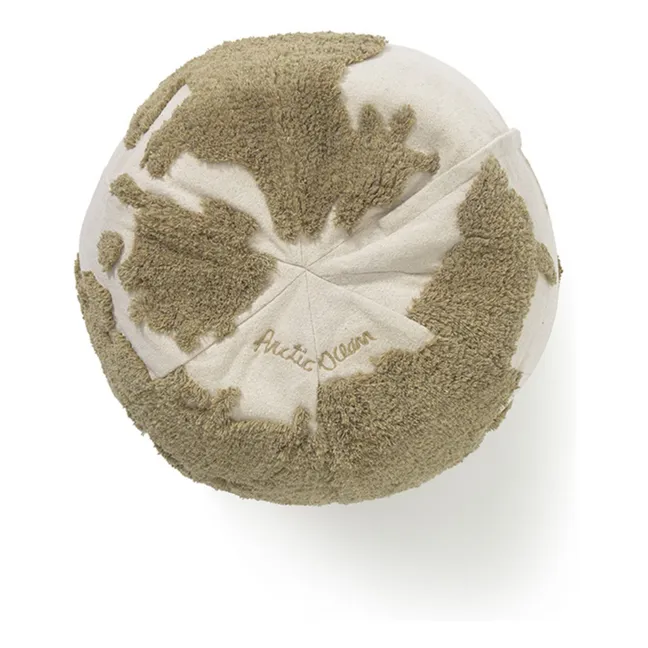 Puff mapamundi | Verde Kaki