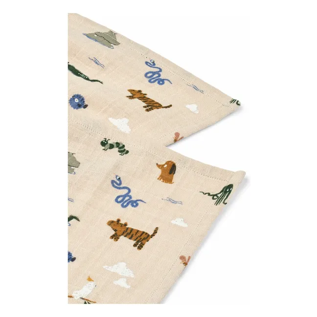 Lewis organic cotton diapers - Set of 2 | Around the world/Sandy