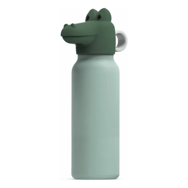 Falk Crocodile water bottle - 350 ml | Peppermint/Garden green