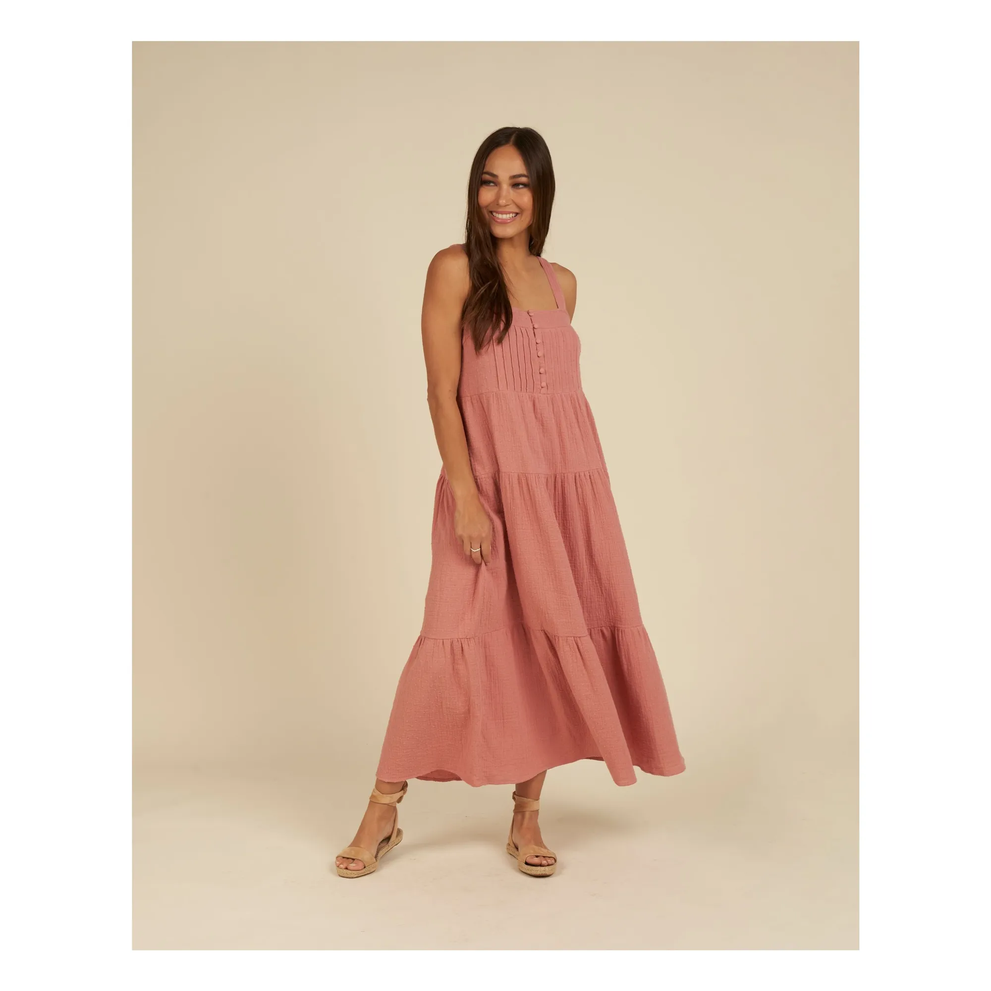 Robe Colbie Bretelles - Collection Femme | Vieux Rose- Image produit n°0