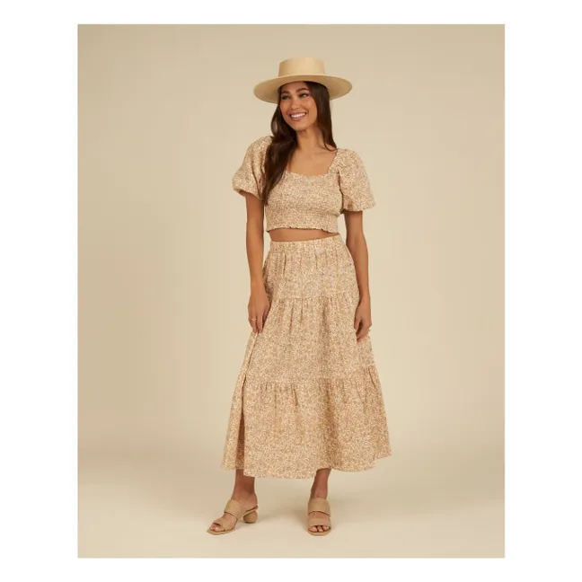 Jupe Midi Tiered - Collection Femme | Beige