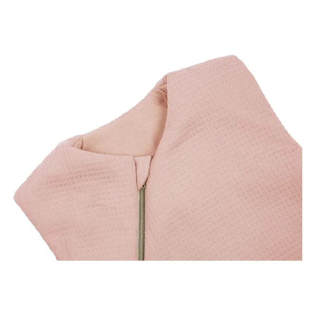 Gigoteuse mi-saison Cocoon nid d'abeille | Rose pâle