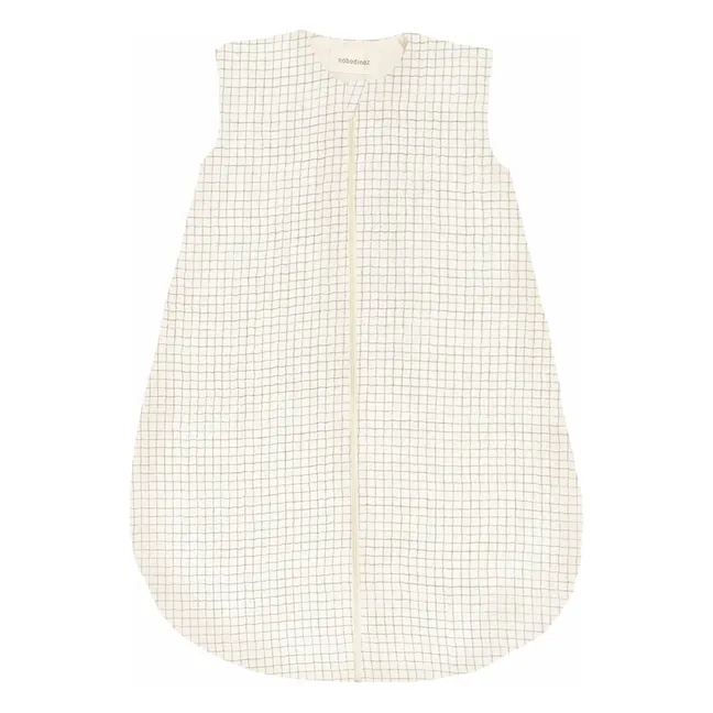 Saco de dormir de media estación Fluffy Wabi-Sabi Blue Grid | Azul