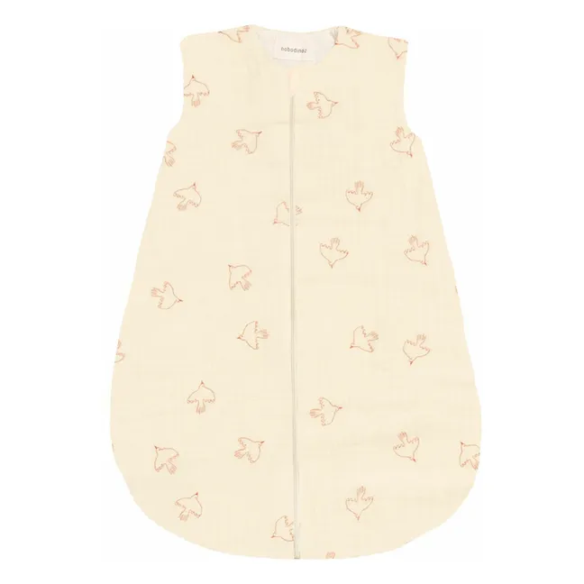 Soffice sacco a pelo Wabi-Sabi Hoshi Birds per la mezza stagione | Crema
