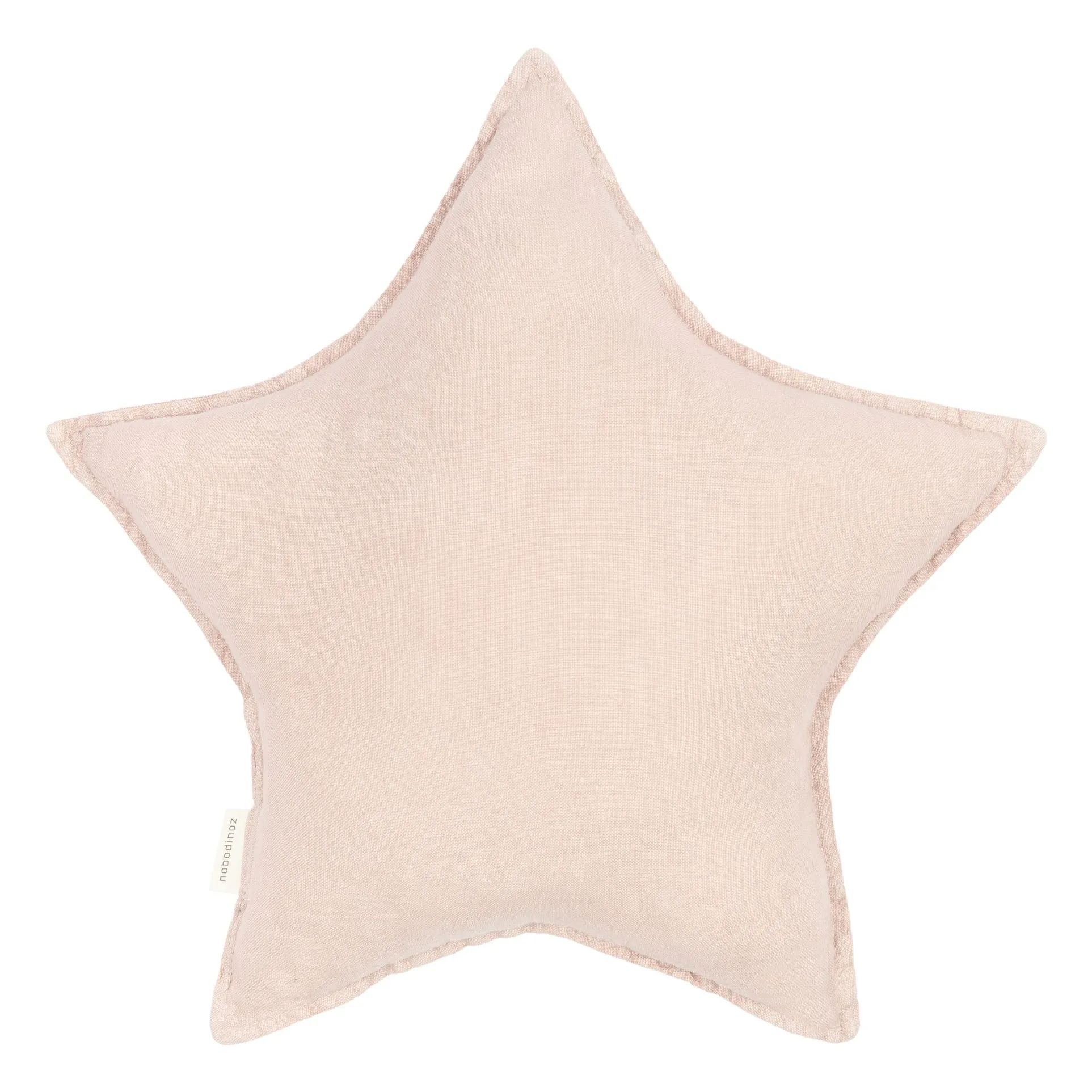Nobodinoz Pale Pink Etoile Cushion - French Linen