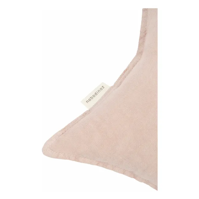 Coussin Etoile - Lin Français | Rose pâle