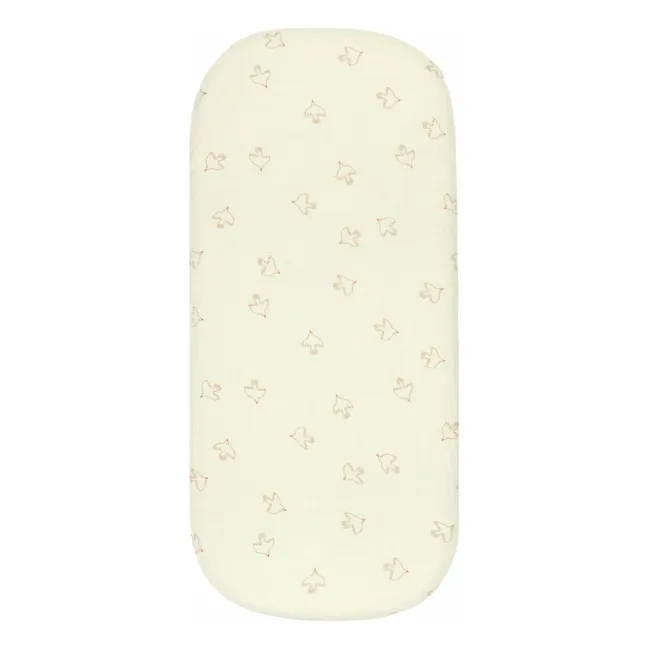 Drap-housse pour berceau Wabi-Sabi Hoshi Birds | Crema