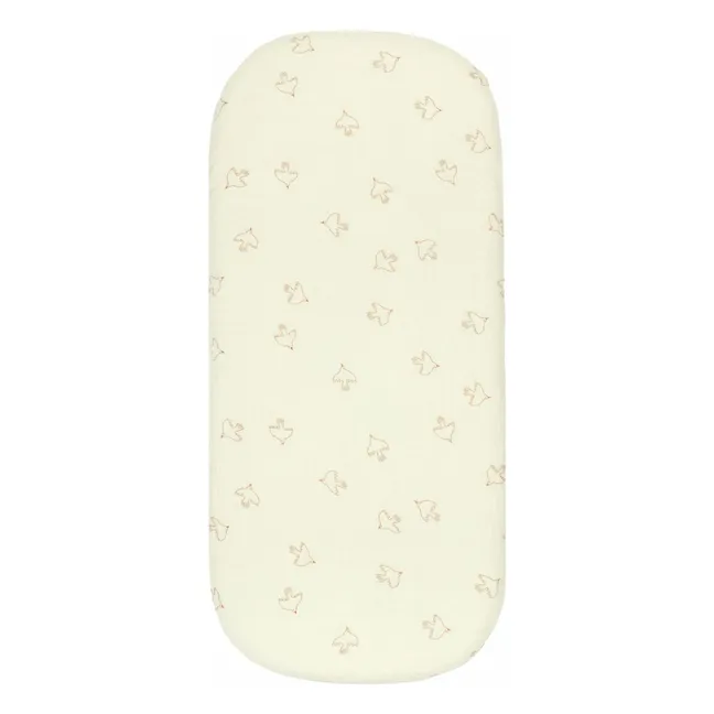 Drap-housse pour berceau Wabi-Sabi Hoshi Birds | Crème