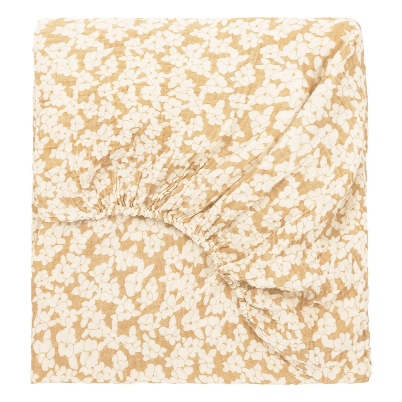 Nobodinoz Ochre Fitted Sheet Wabi-Sabi Sakura