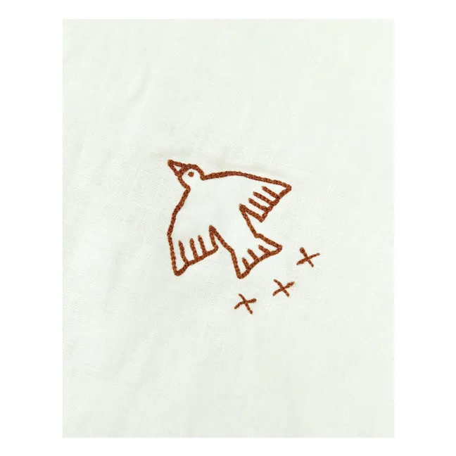 Lined blanket - French linen | Ecru