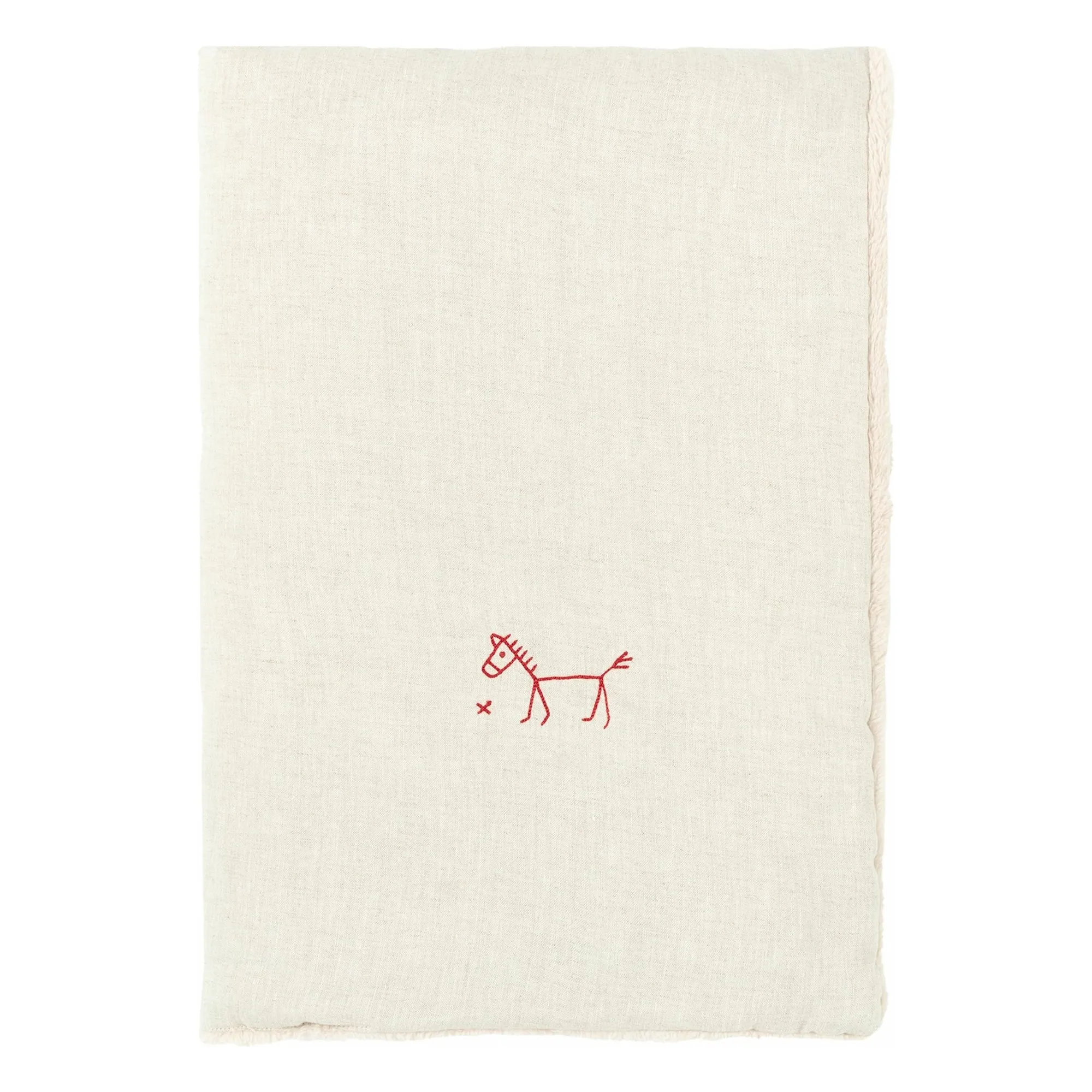 Nobodinoz Oatmeal Lined Blanket - French Linen
