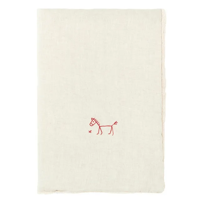 Lined blanket - French linen | Oatmeal