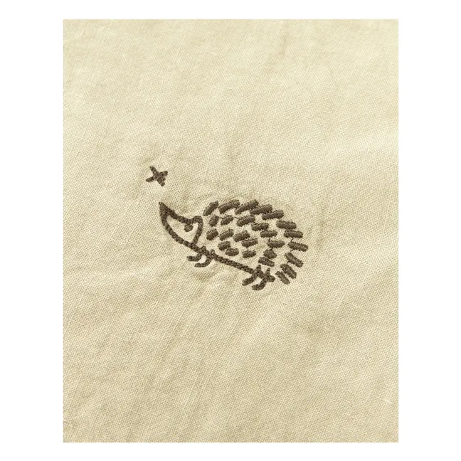 Lined blanket - French linen | Sage