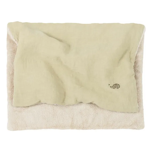Lined blanket - French linen | Sage