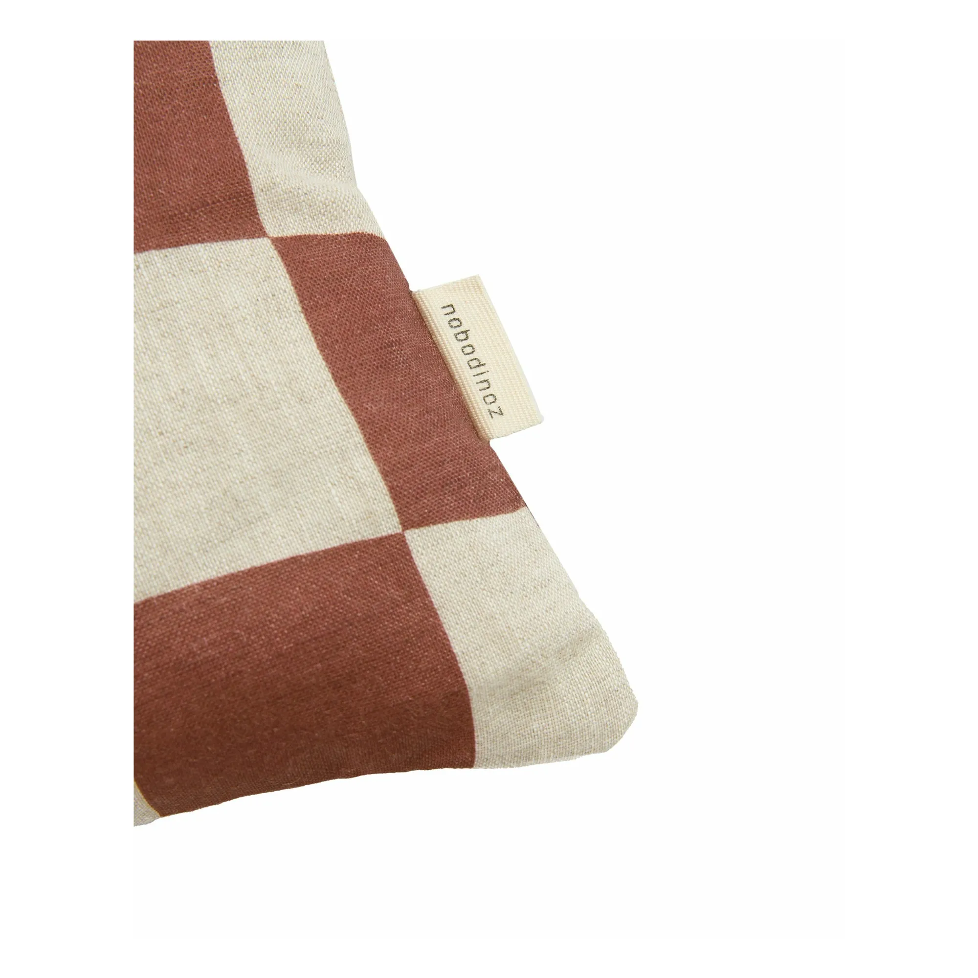 Coussin rectangulaire Fruits Vibes - Lin Français | Camel- Image produit n°2
