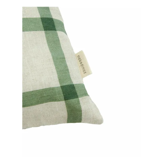 Cojín rectangular Oiseau Vibes - Lino francés | Verde