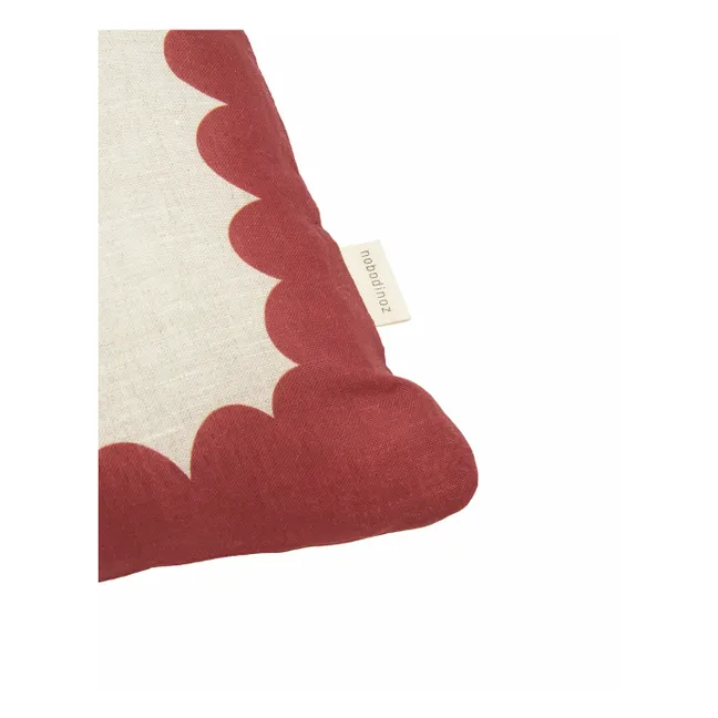 Coussin rectangulaire Vibes - Lin Français | Carmin
