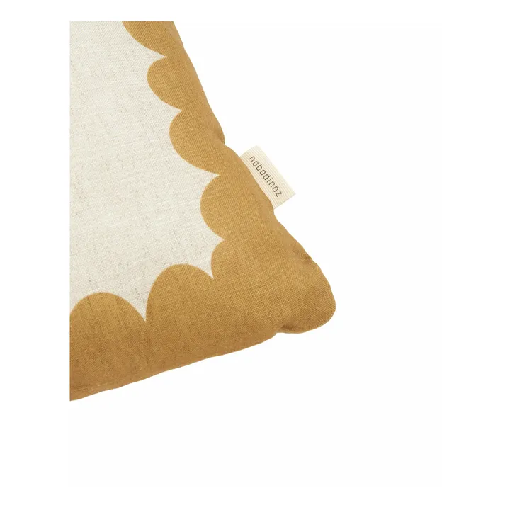 Coussin rectangulaire Vibes - Lin Français | Jaune moutarde- Image produit n°1