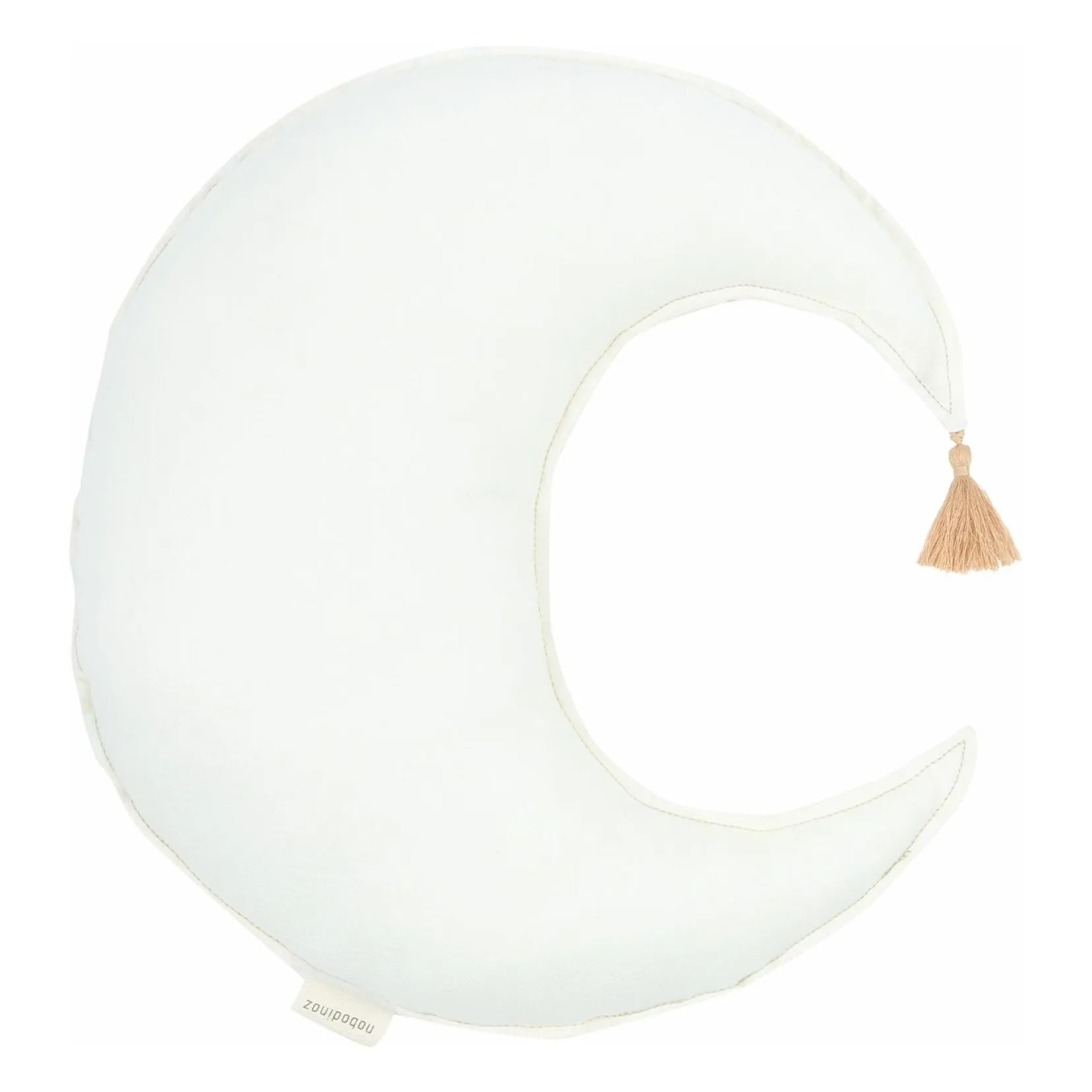 Nobodinoz Ecru Lune Cushion - French Linen