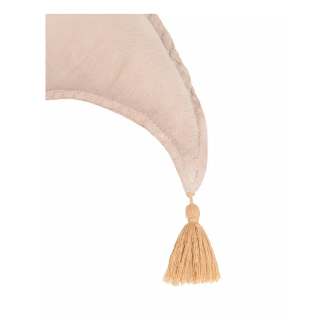 Coussin Lune - Lin Français | Rose pâle
