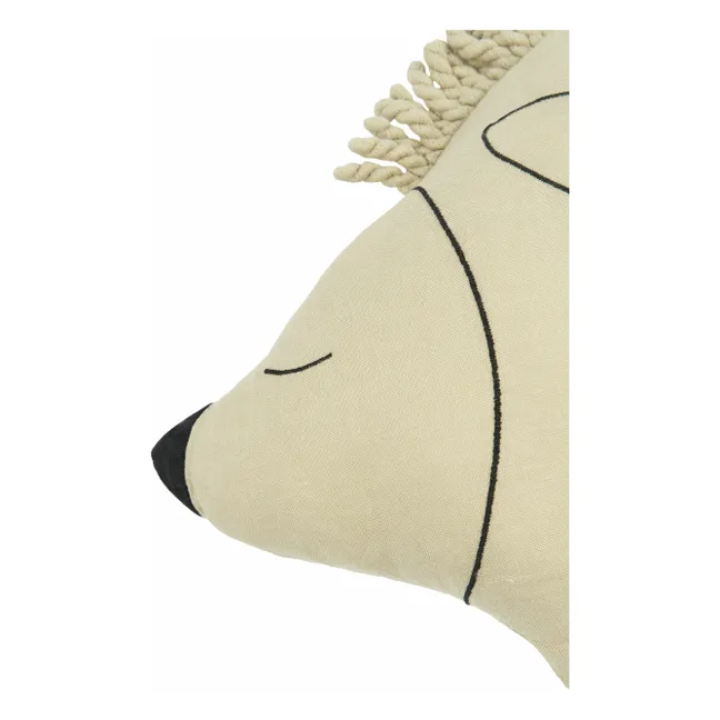 Coussin Enzo le Hérisson - Lin Français | Sauge