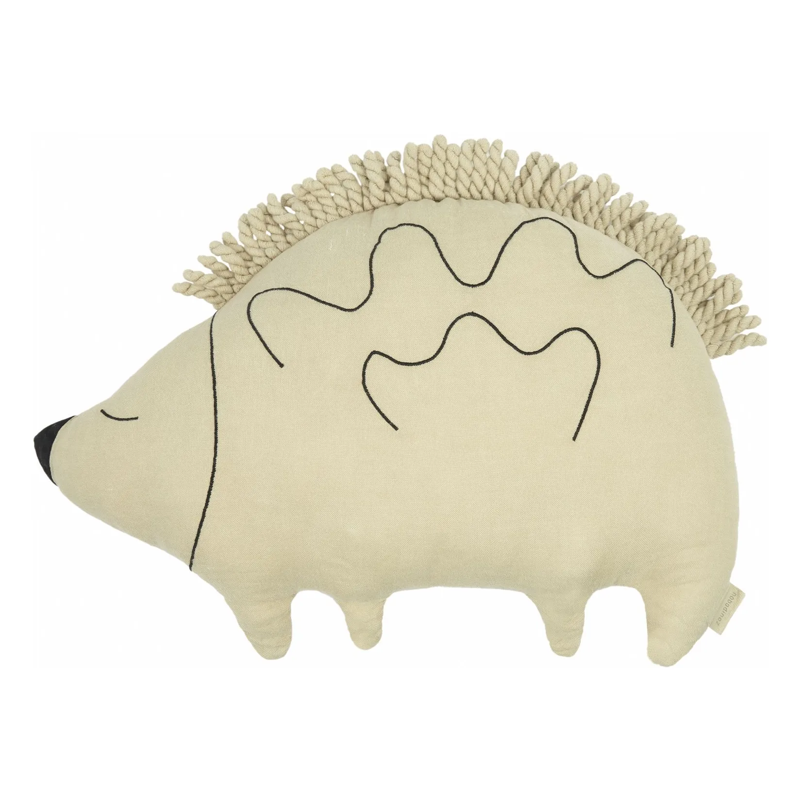 Nobodinoz Sage Enzo The Hedgehog Cushion - French Linen