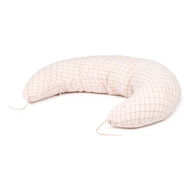 Coussin d'allaitement Stories en coton bio | Rose pâle