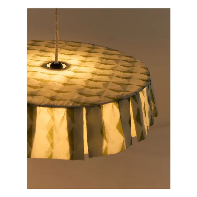 Lampenschirm Vibes aus Bio-Baumwoll-Voile | Grün