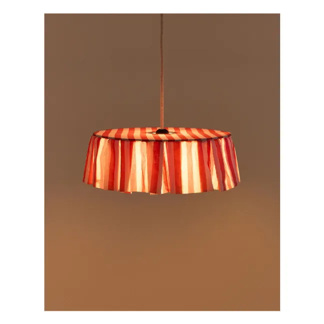 Pantalla Vibes de gasa de algodón orgánico a rayas | Rojo