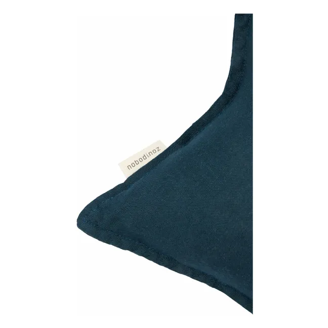 Coussin Etoile - Lin Français | Bleu nuit
