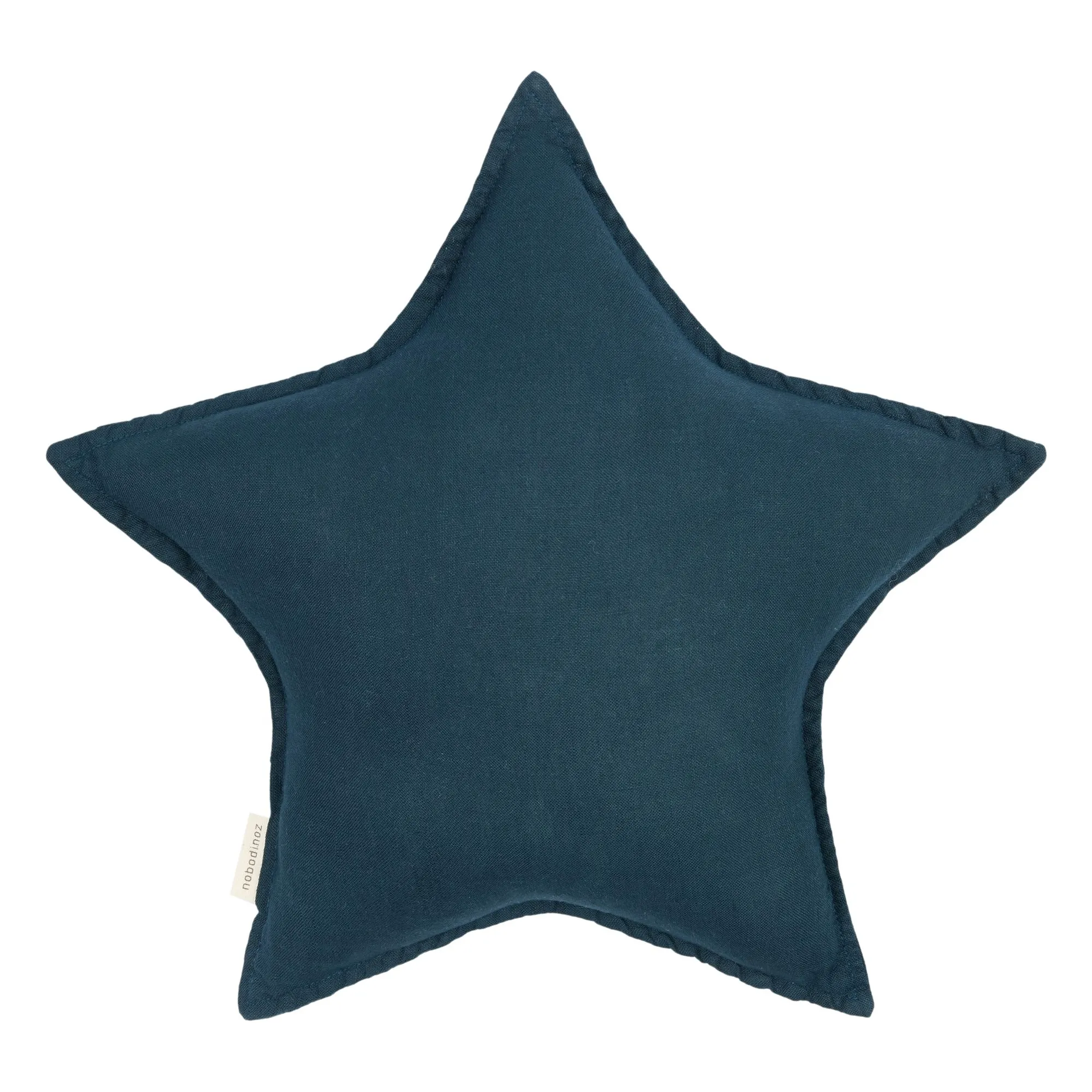 Nobodinoz Midnight Blue Etoile Cushion - French Linen