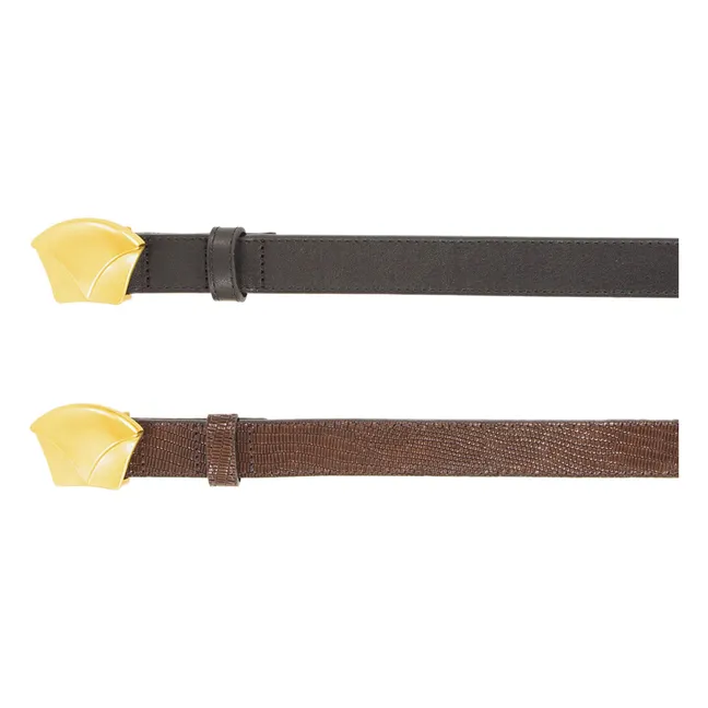 Cinturón de cuero Diviluz | Negro