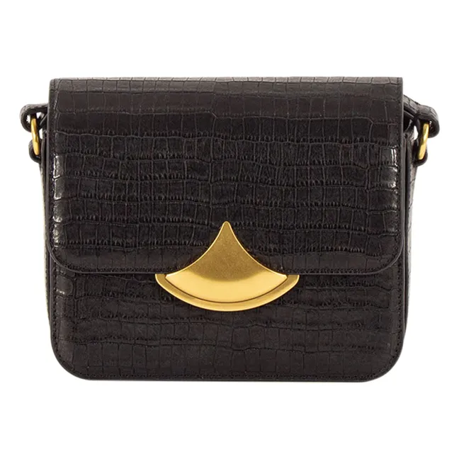 Diviluz Borsa Mimo E in coccodrillo goffrato | Nero