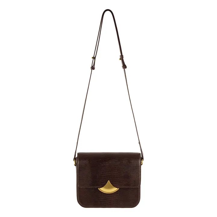 Sac Diviluz E Cuir Embossé Lézard | Marron- Image produit n°7