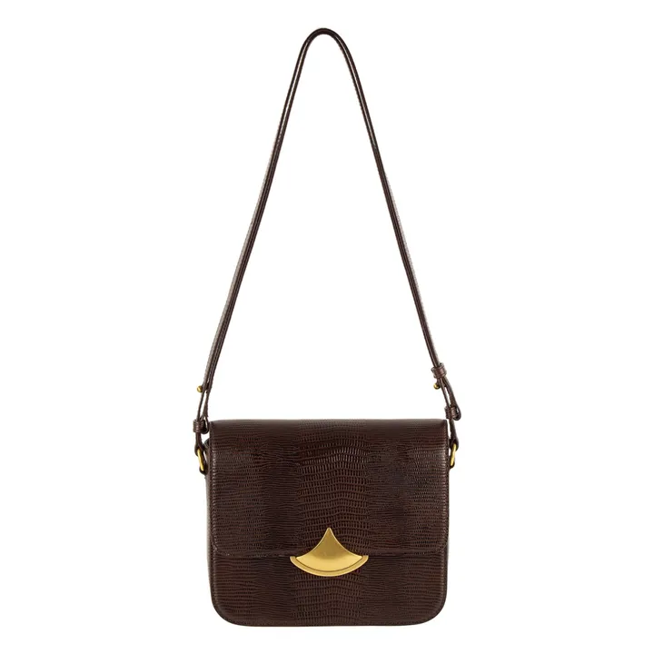 Sac Diviluz E Cuir Embossé Lézard | Marron- Image produit n°6