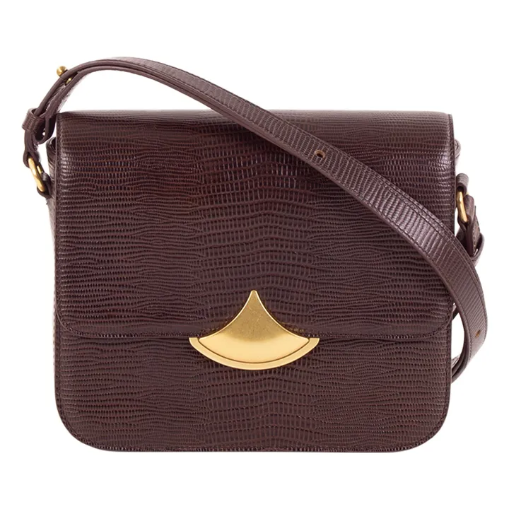 Sac Diviluz E Cuir Embossé Lézard | Marron- Image produit n°5
