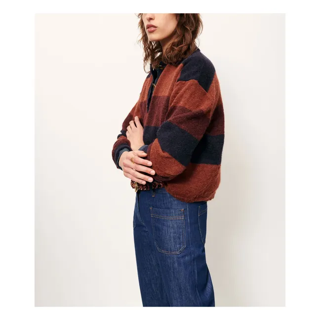 Pull Polo Cobby Alpaga | Rouille