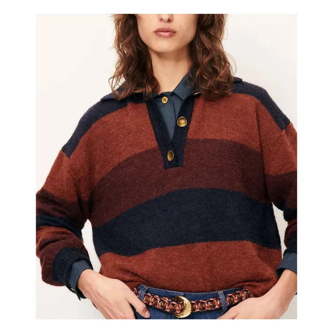 Pull Polo Cobby Alpaga | Rouille