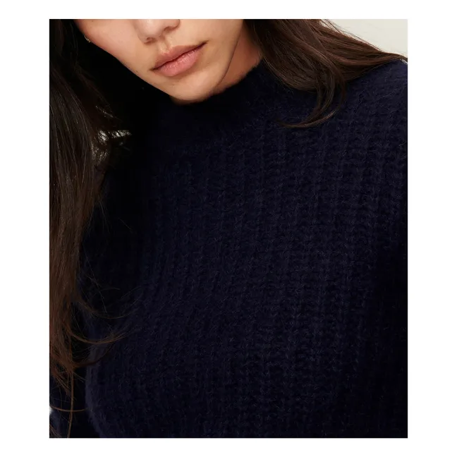 Eole Pullover aus Alpaka und Bio-Baumwolle | Navy