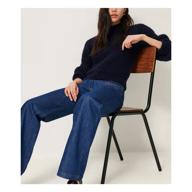 Eole Pullover aus Alpaka und Bio-Baumwolle | Navy