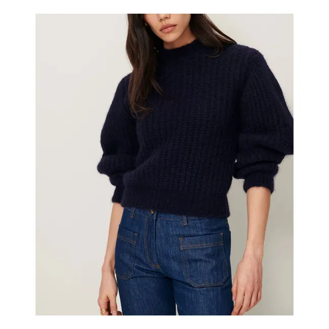 Eole Pullover aus Alpaka und Bio-Baumwolle | Navy