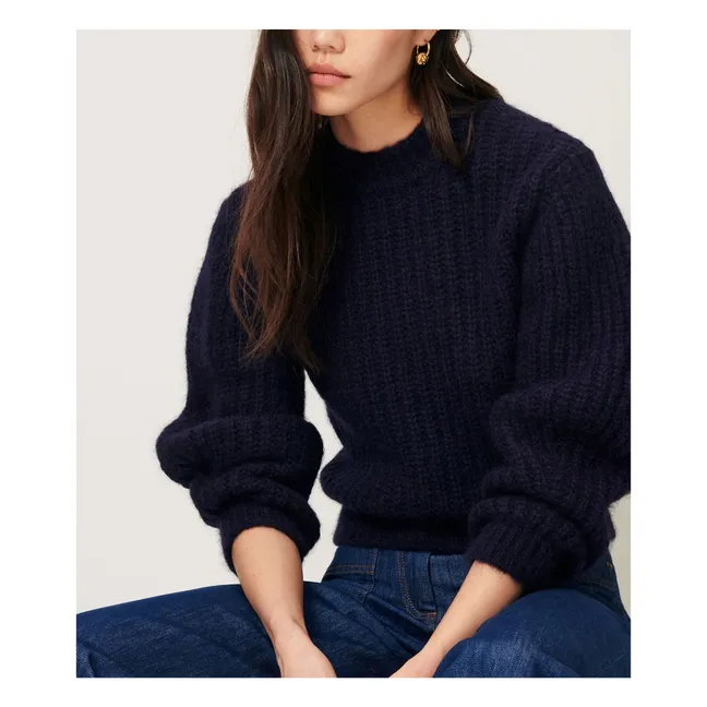 Eole Pullover aus Alpaka und Bio-Baumwolle | Navy