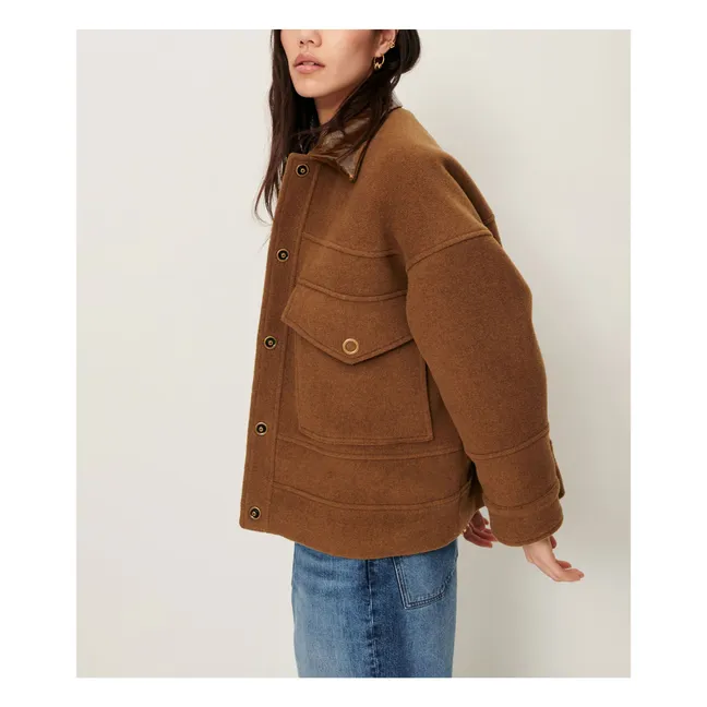 Edfinlay Recycled Wool Coat | Brown