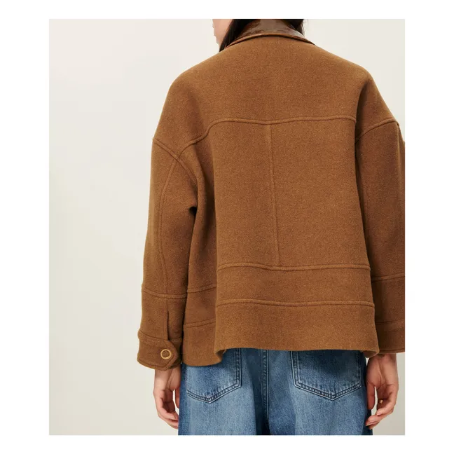 Manteau Edfinlay Laine Recyclée | Marron