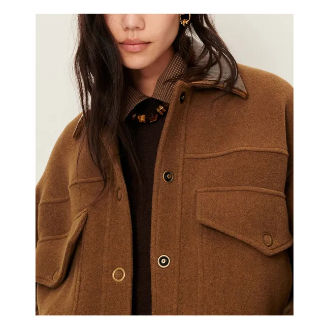 Edfinlay Recycled Wool Coat | Brown